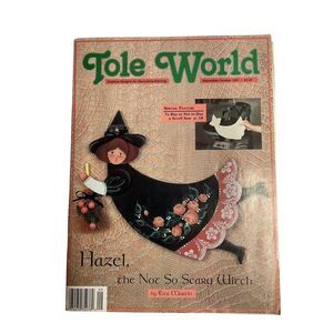Tole World Magazine 90s  Vintage Decorative Painting Patterns Halloween Witch